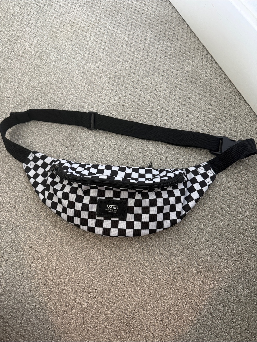 Vans Black & White Checkerboard Belt Bag